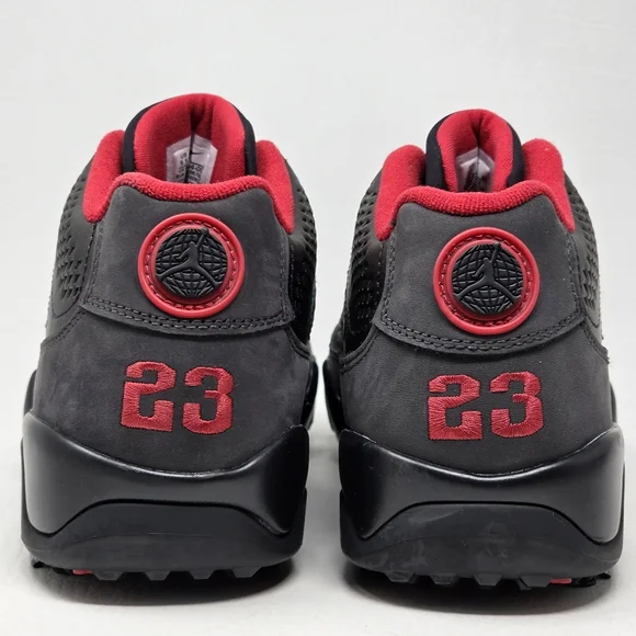 Nike Air Jordan 9 Low Golf Charcoal Men Sz 10.5 Black True Red Shoes FJ5934-002